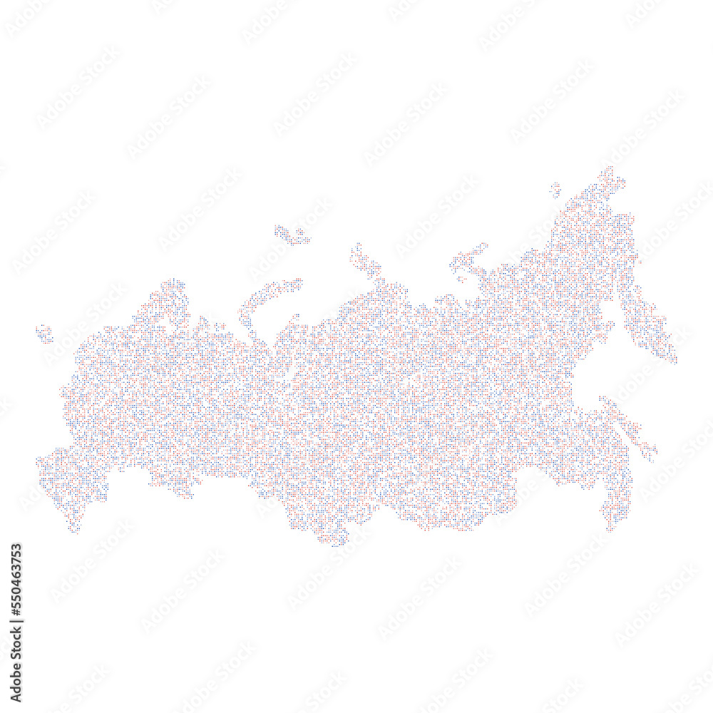 Obraz premium Russia Silhouette Pixelated pattern illustration