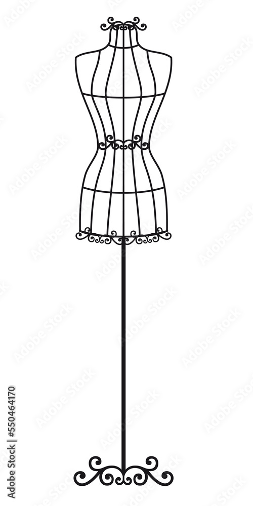 Vintage fashion mannequin, dress forms, tailor's dummy, dressmaker