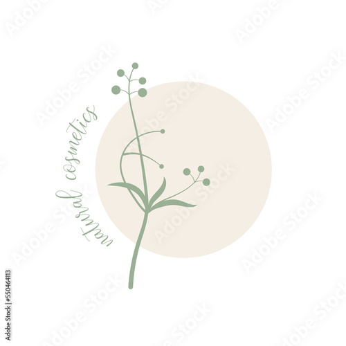 Natural cosmetics logo. Eco product