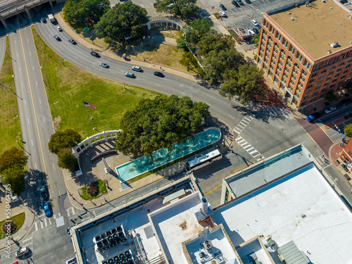 Aerial View of Dealey Plaza Downtown Dallas photo