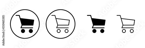 Shopping icon vector illustration. Shopping cart sign and symbol. Trolley icon