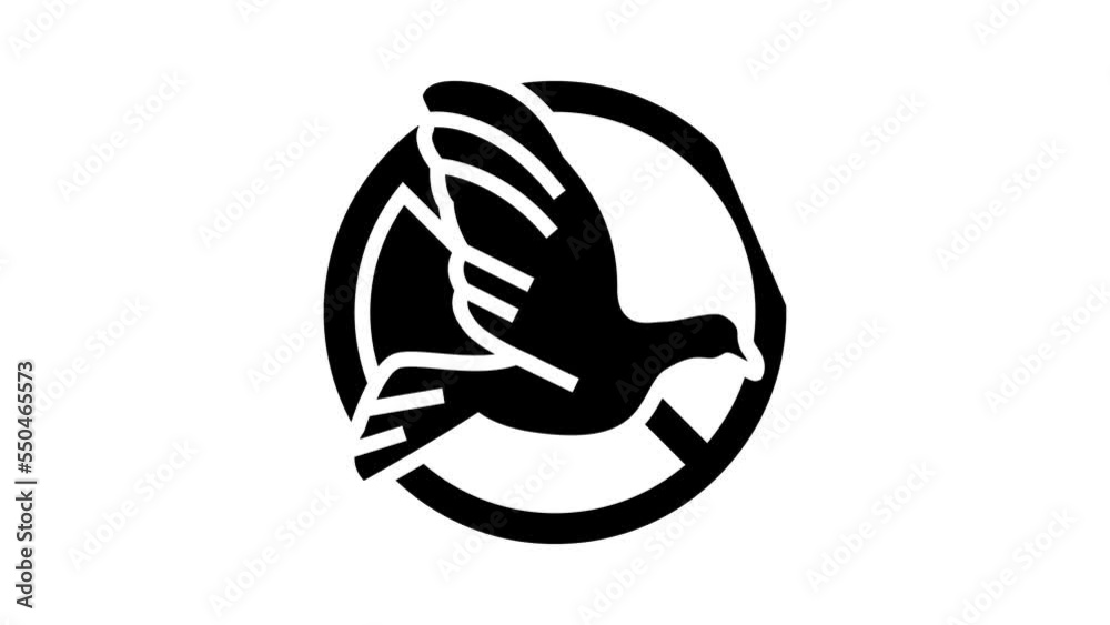 bird control glyph icon animation bird control glyph icon animation