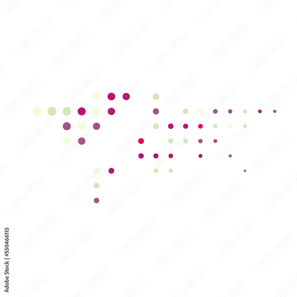 World Map Silhouette Pixelated generative pattern illustration World Map Silhouette Pixelated generative pattern illustration