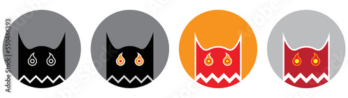 Fototapeta Naklejka Na Ścianę i Meble -  inside circle evil icon set. style your sign symbol, vector illustrator