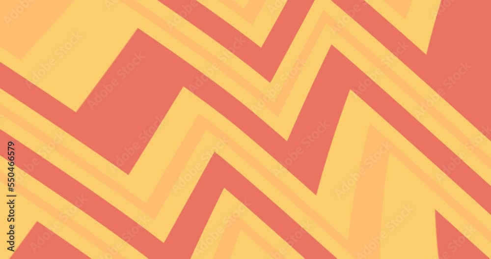 Abstract background animation of red and yellow gradient lightning line pattern