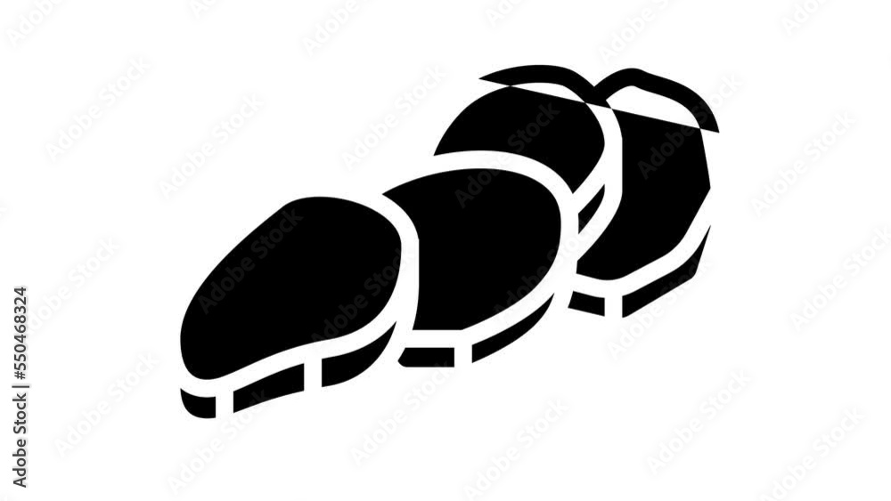 sweet cut potato vegetable line icon animation sweet cut potato vegetable line icon animation
