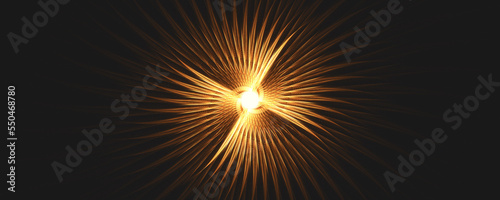 golden wings round abstract background