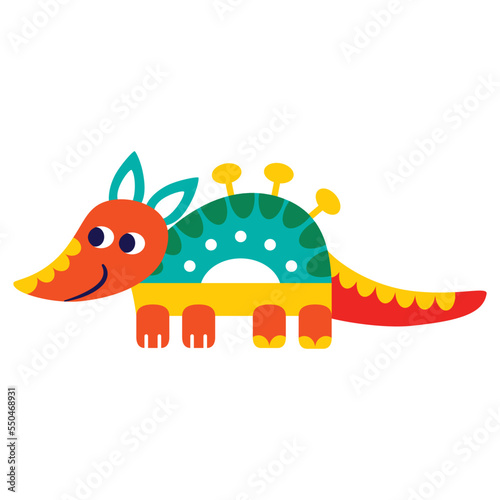 Isolated colored armadillo alebrije icon Vector