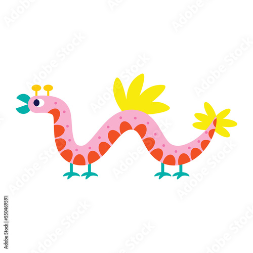 Isolated colored serpent alebrije icon Vector