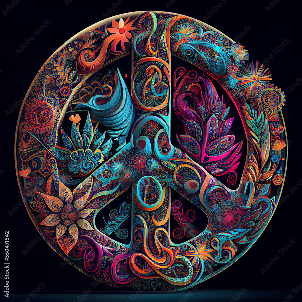 Peace Sign, AI Stock Illustration | Adobe Stock