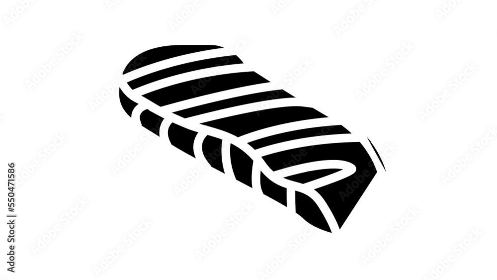 grill salmon line icon animation grill salmon line icon animation