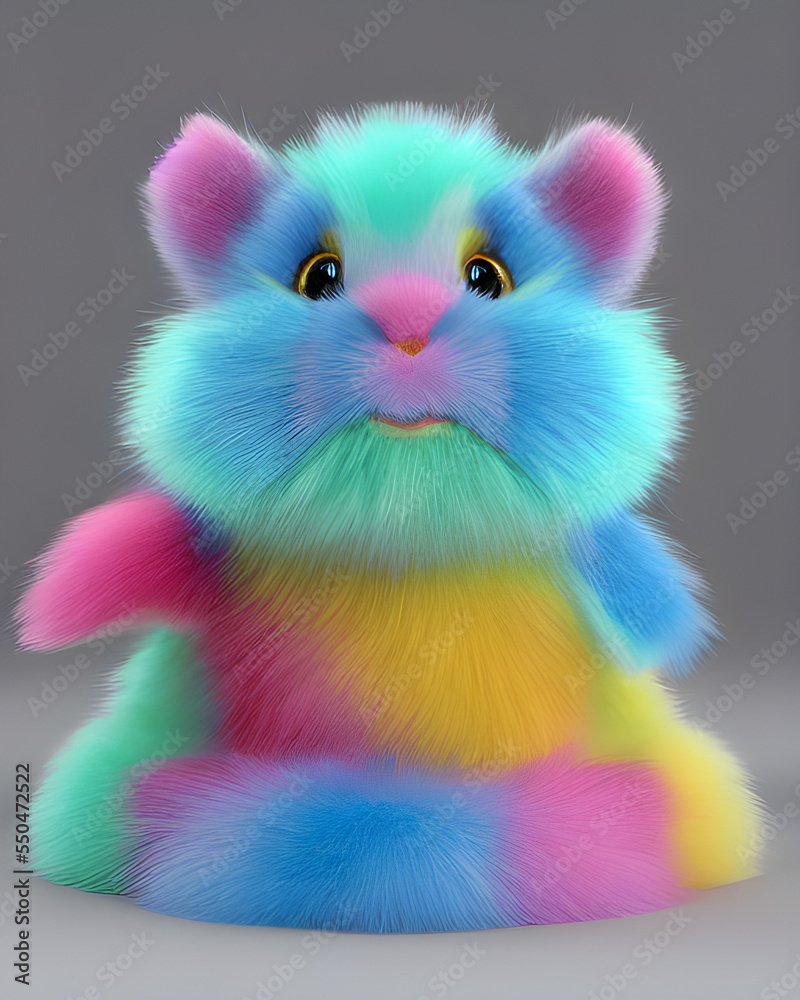 Digital Illustration Colourful Guinea Pig