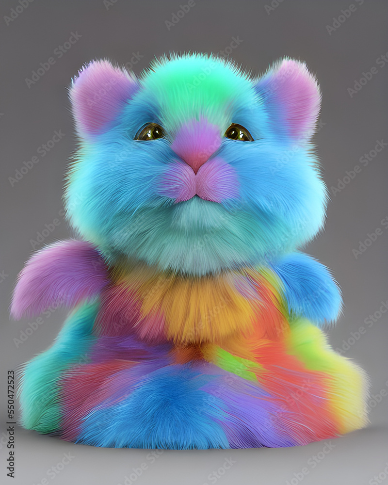 Digital Illustration Colourful Guinea Pig