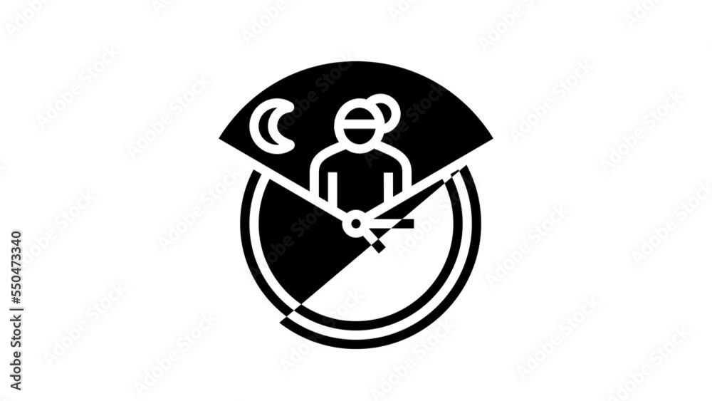 night nanny line icon animation night nanny line icon animation