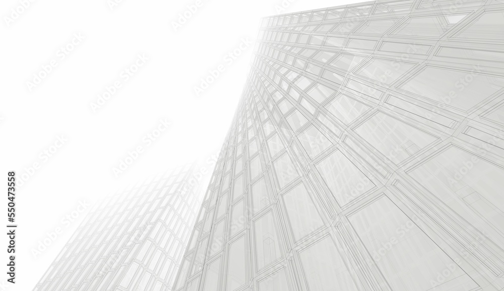 Abstract architectural rendering 3d illustration Abstract architectural rendering 3d illustration
