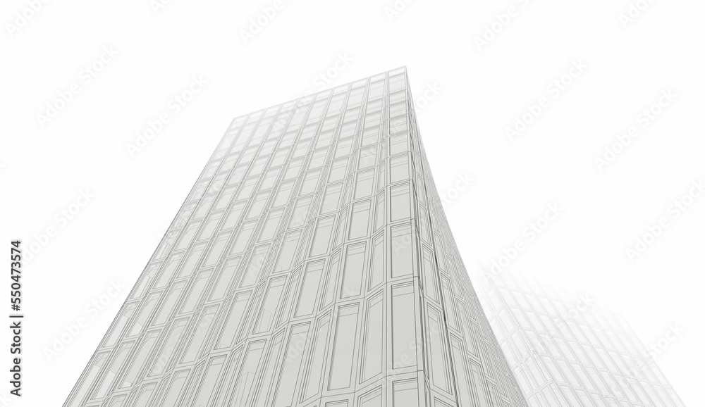 Abstract architectural rendering 3d illustration Abstract architectural rendering 3d illustration