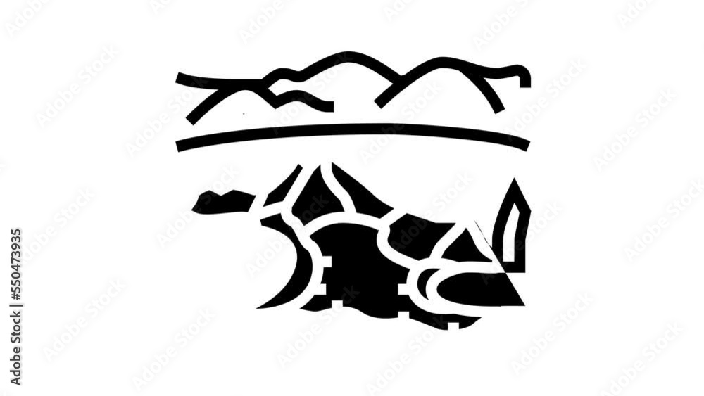 galapagos islands line icon animation galapagos islands line icon animation