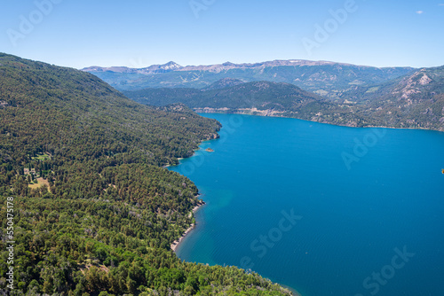 panoramic view of san martin de los andes lake, argentina © jon_chica