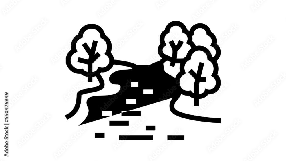 river nature line icon animation river nature line icon animation