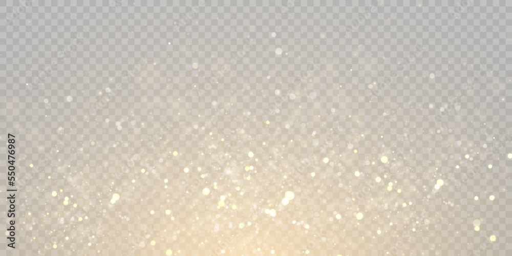  Light effect with lots of shiny highlights shining on transparent background for christmas new year design.