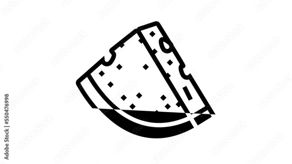 watermelon slice triangular line icon animation watermelon slice triangular line icon animation