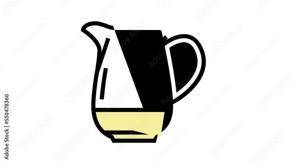 cream jug color icon animation cream jug color icon animation