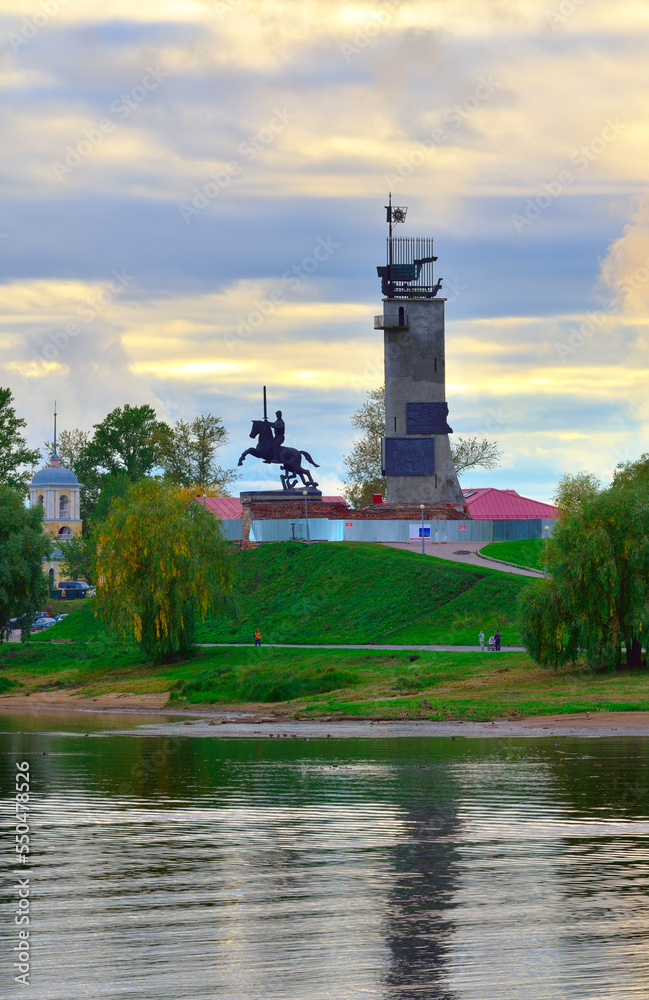 Victory Monument on the bank of the Volkhov River