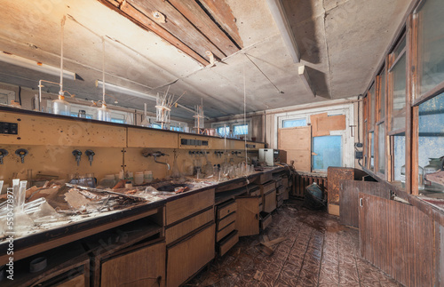Old abandoned chemical laboratory