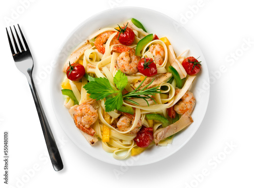 Tagliatelle with Shrimps and Tomatoes