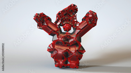 A 3D Illustration of a decorative object-artefact-art piece related to Christmas. Modelers, Decorators, Designers, and Artists must watch the mesh closely to easily make a version of their own.