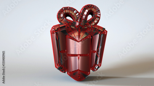 A 3D Illustration of a decorative object-artefact-art piece related to Christmas. Modelers, Decorators, Designers, and Artists must watch the mesh closely to easily make a version of their own.