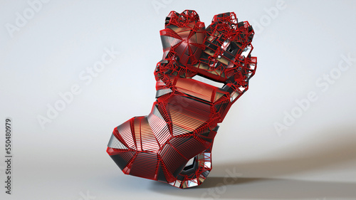 A 3D Illustration of a decorative object-artefact-art piece related to Christmas. Modelers, Decorators, Designers, and Artists must watch the mesh closely to easily make a version of their own.