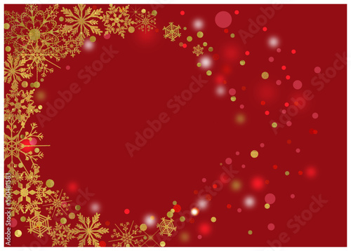 クリスマス_レッド横背景