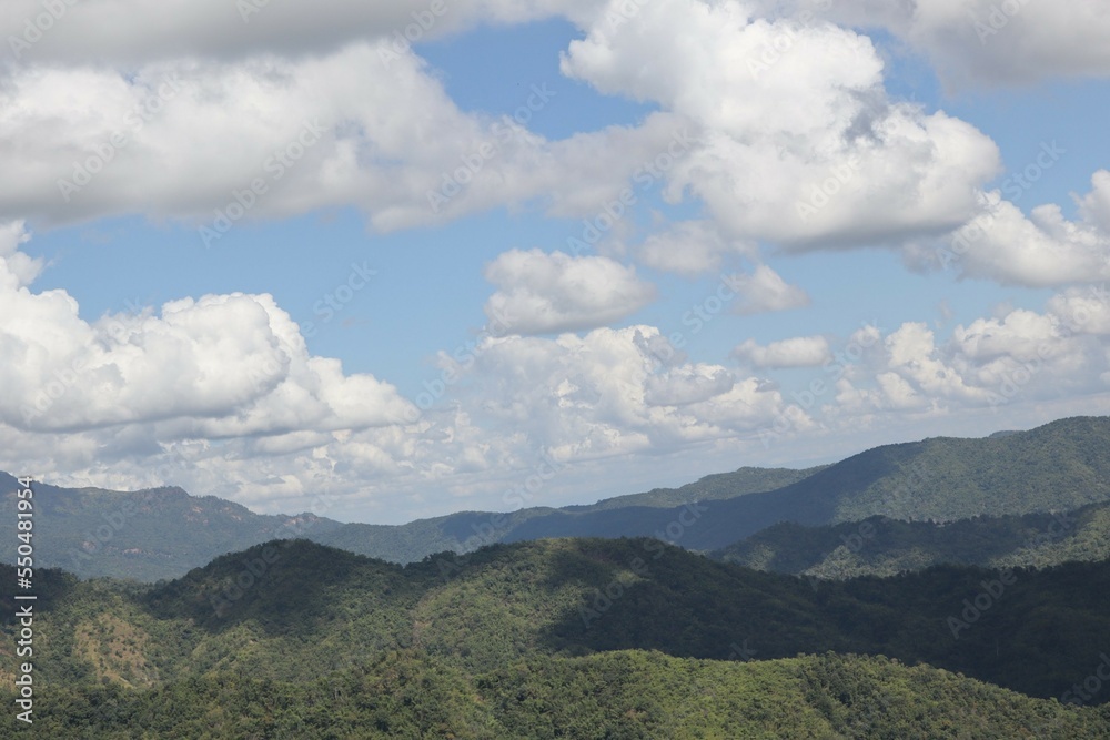 clouds in the mountains