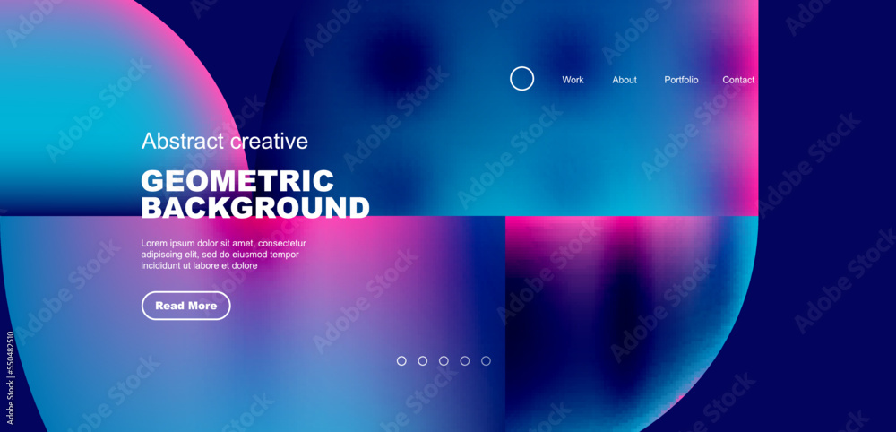 Circle abstract background with fluid gradient colors. Vector illustration for wallpaper, banner, background, leaflet, catalog, cover, flyer