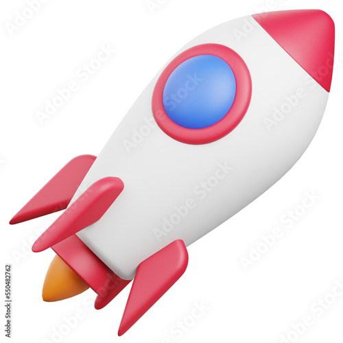 Free Download 3D Render Startup Icon, illustration isolated on white background, suitable for website, mobile app, print, presentation, infographic, and other projects. - GFXLoad