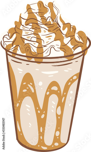 A glass of frappuccino illustration