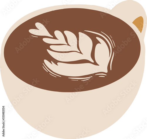 A cup of latte illustration