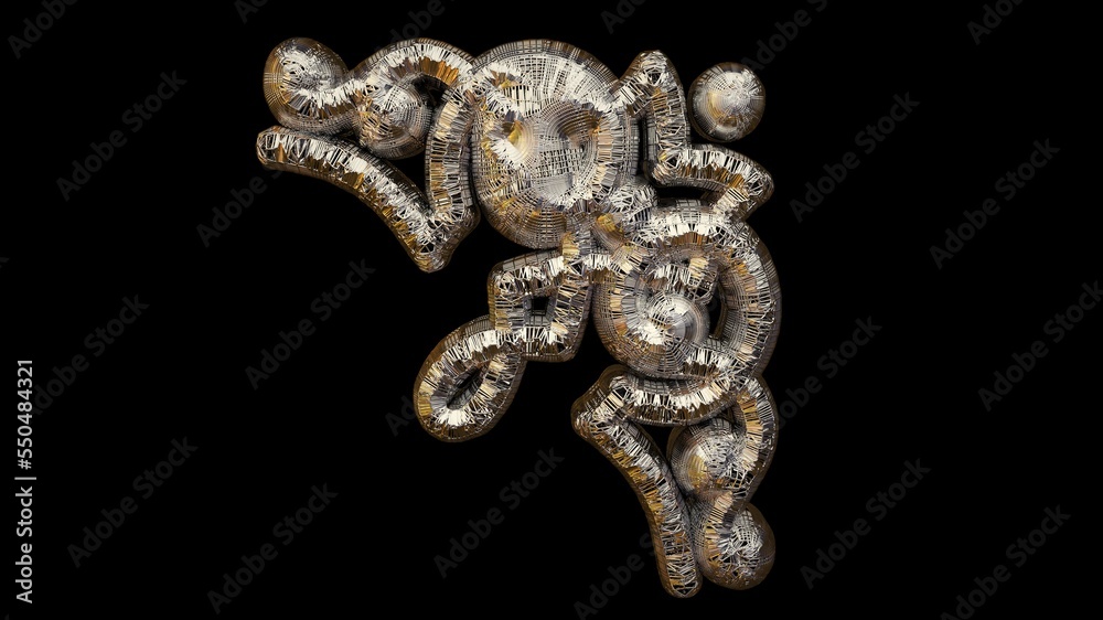 A 3D Illustration of a decorative or ornamental pattern. Modelers, Pattern Makers, Designers, Illustrators, and Artists must watch the mesh closely to easily make a version of their own.
