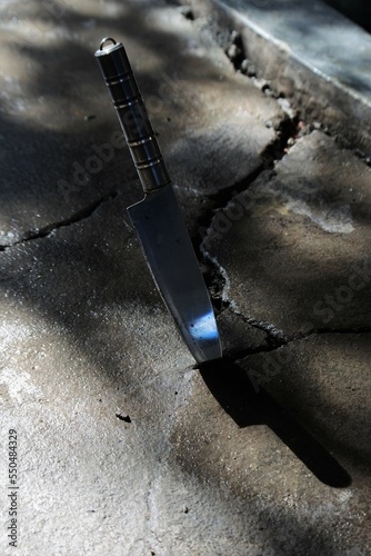Silhouette of knife. concept of killing