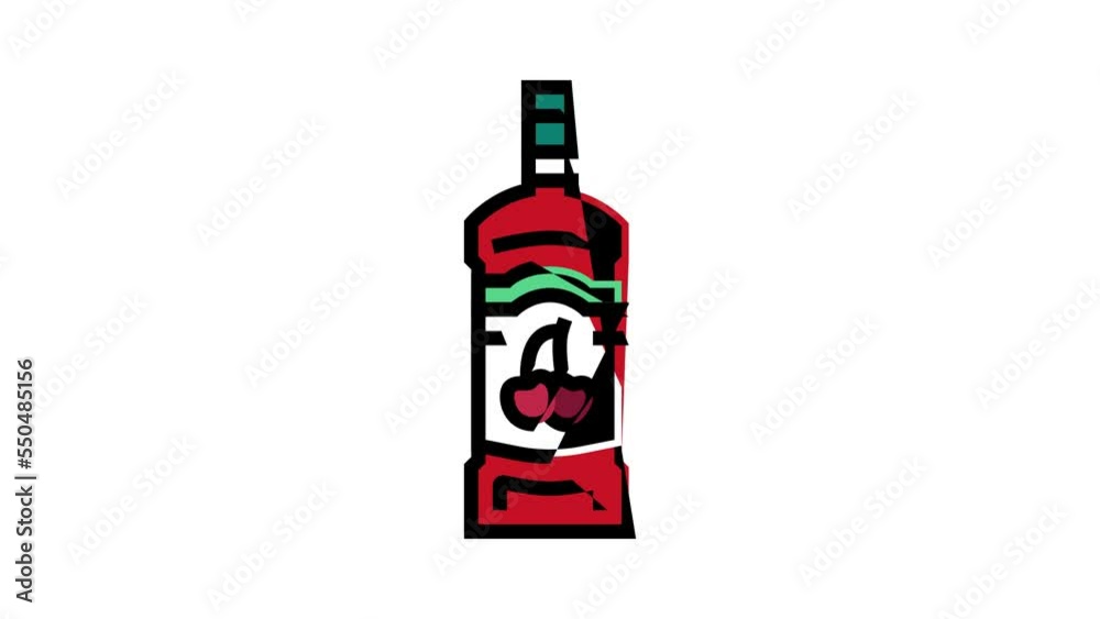 cherry alcohol color icon animation cherry alcohol color icon animation