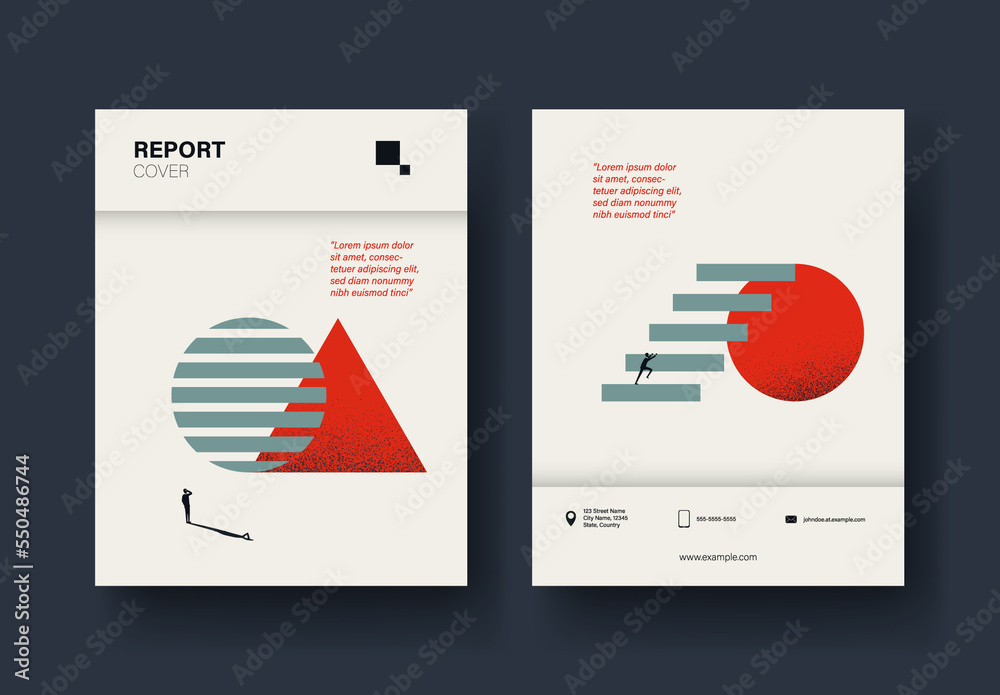 Business Growth Annual Report Cover Template.ait Stock Template | Adobe