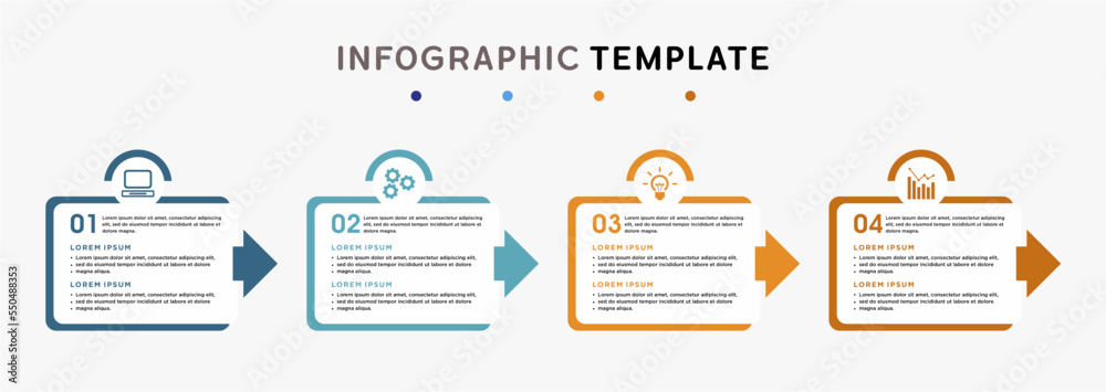 Flat timeline infographic template Flat timeline infographic template