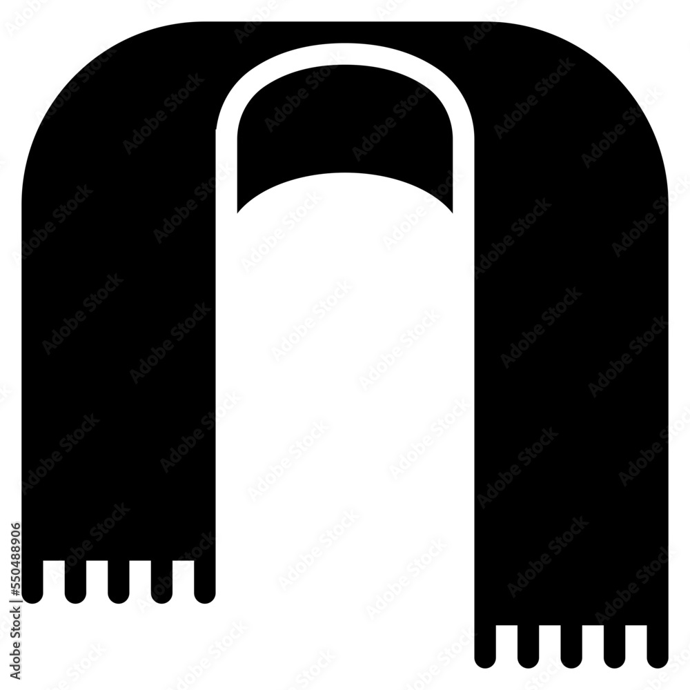 scarf glyph icon