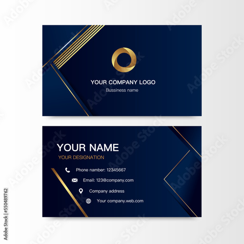 Bussiness card for company simple luxury background vector Illustration