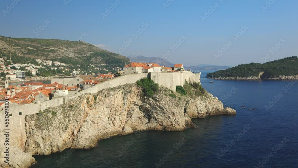 The cityscape of Dubrovnik seen from Fort Lovrijenac, Croatia The cityscape of Dubrovnik seen from Fort Lovrijenac, Croatia