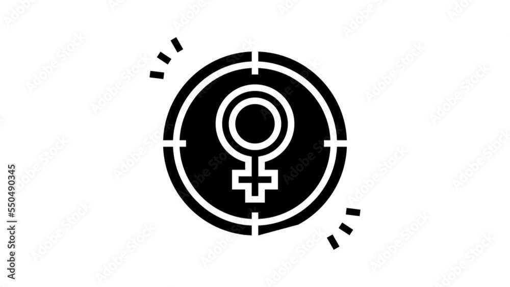 sexism social problem line icon animation sexism social problem line icon animation