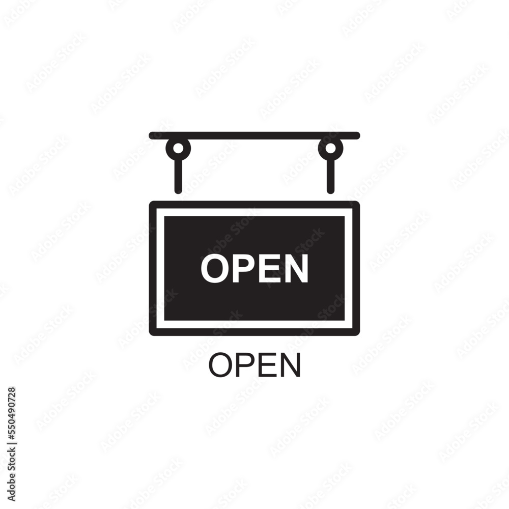 open icon , store icon vector