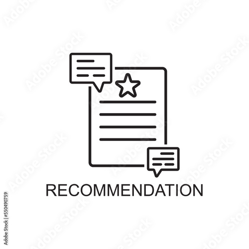 recommendation icon , business icon vector