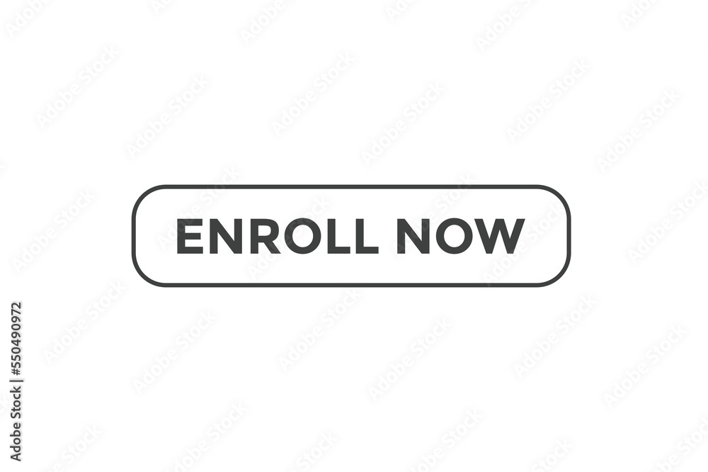 Enroll now button. web banner template Vector Illustration
